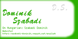 dominik szabadi business card